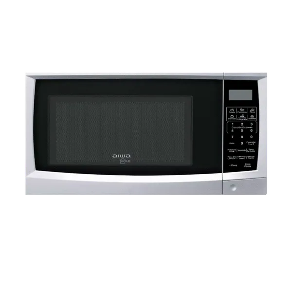 Microondas Aiwa Puerta Negra Acero Inoxidable 700W 20Lts
